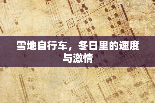 雪地自行车，冬日里的速度与激情