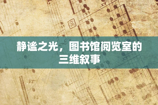 静谧之光，图书馆阅览室的三维叙事
