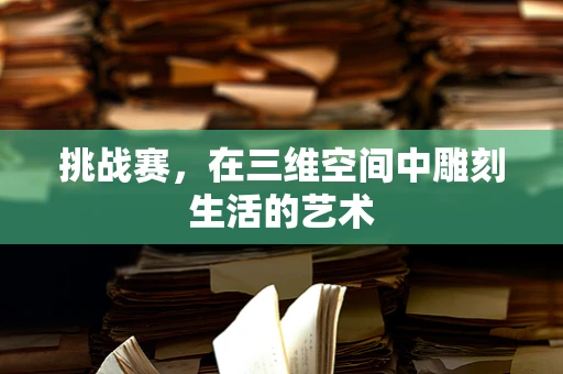 挑战赛，在三维空间中雕刻生活的艺术