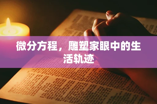 微分方程，雕塑家眼中的生活轨迹