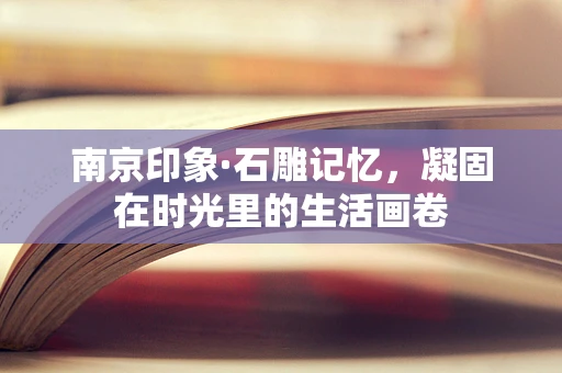 南京印象·石雕记忆，凝固在时光里的生活画卷