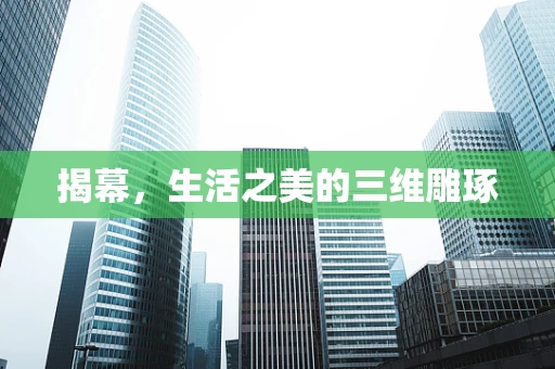 揭幕，生活之美的三维雕琢