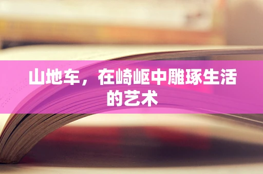 山地车，在崎岖中雕琢生活的艺术