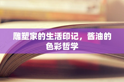 雕塑家的生活印记，酱油的色彩哲学