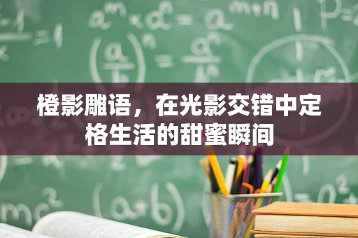橙影雕语，在光影交错中定格生活的甜蜜瞬间