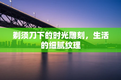 剃须刀下的时光雕刻，生活的细腻纹理
