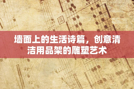 墙面上的生活诗篇，创意清洁用品架的雕塑艺术