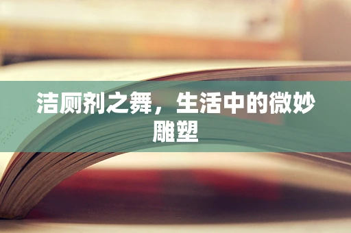 洁厕剂之舞，生活中的微妙雕塑