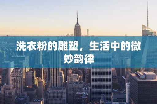 洗衣粉的雕塑，生活中的微妙韵律