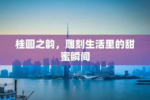 桂圆之韵，雕刻生活里的甜蜜瞬间