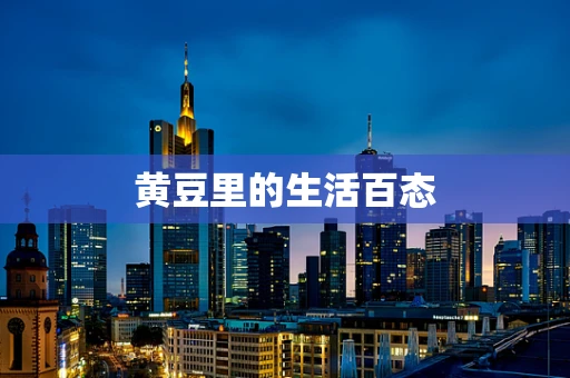 黄豆里的生活百态