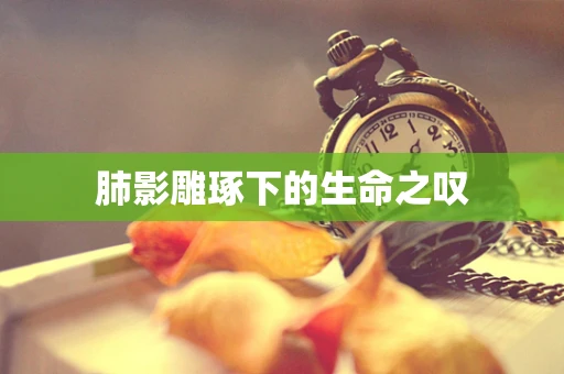 肺影雕琢下的生命之叹