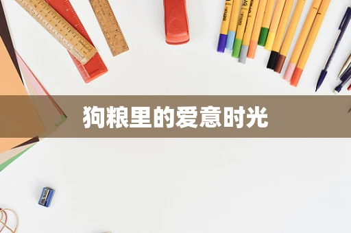 狗粮里的爱意时光