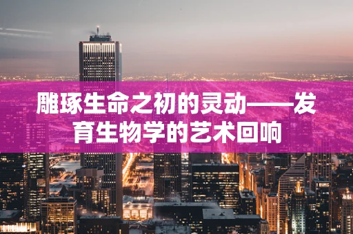雕琢生命之初的灵动——发育生物学的艺术回响