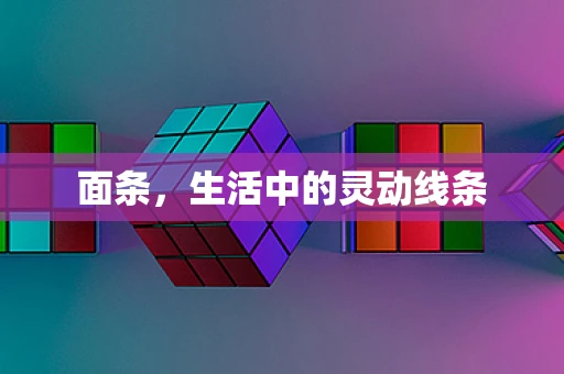 面条，生活中的灵动线条