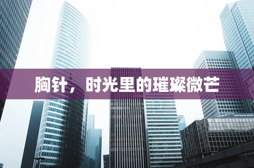 胸针，时光里的璀璨微芒