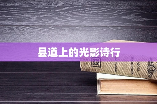 县道上的光影诗行