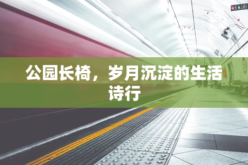 公园长椅，岁月沉淀的生活诗行