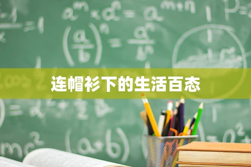 连帽衫下的生活百态