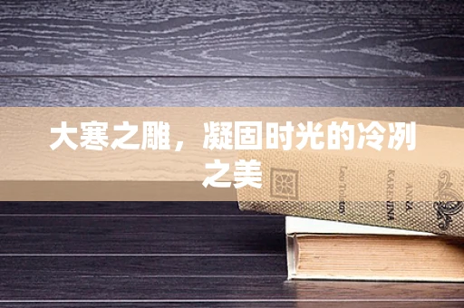 大寒之雕，凝固时光的冷冽之美