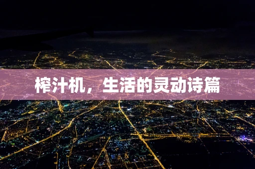 榨汁机，生活的灵动诗篇