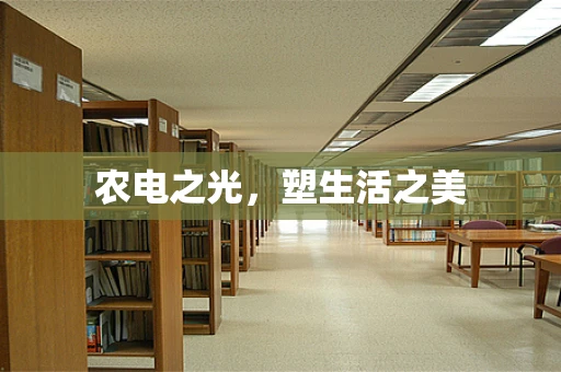农电之光，塑生活之美