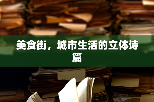 美食街，城市生活的立体诗篇
