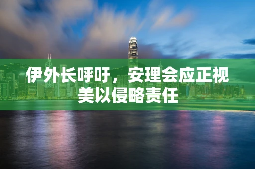 伊外长呼吁，安理会应正视美以侵略责任