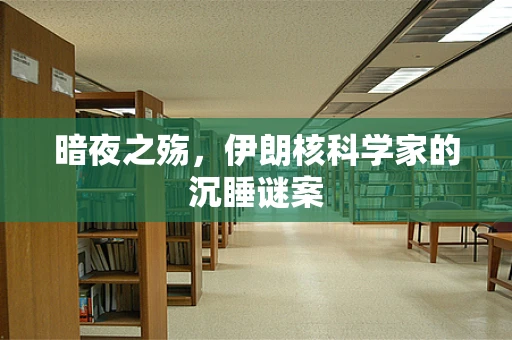 暗夜之殇，伊朗核科学家的沉睡谜案