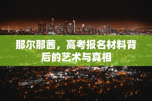 那尔那茜，高考报名材料背后的艺术与真相