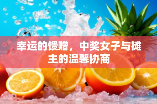 幸运的馈赠，中奖女子与摊主的温馨协商