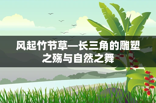 风起竹节草—长三角的雕塑之殇与自然之舞