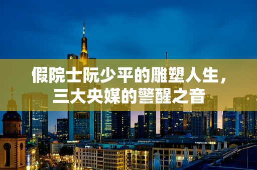 假院士阮少平的雕塑人生，三大央媒的警醒之音
