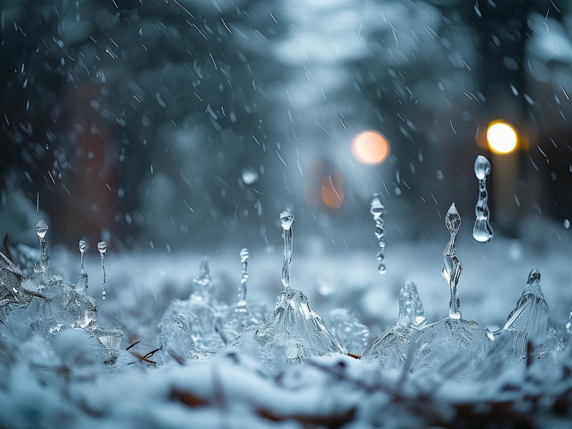 雨雪交织的冷冽诗篇，雕塑家的冬日印象